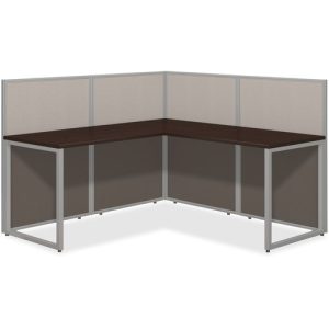 Bush Business Furniture  L-Desk,w/Return/Panels,Open,60"x60"x44-7/8",Mocha Cherry