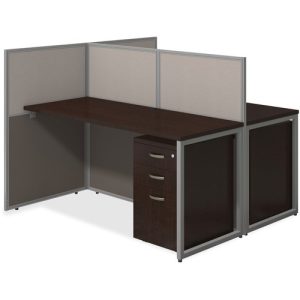 Bush Business Furniture  Desks,2-Person,w/2Pedestals/Panels,60"x60"x44-7/8",MOCY