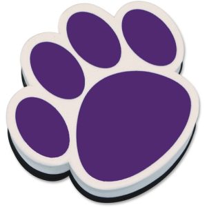 Ashley Productions, Inc.  Whiteboard Eraser, Magnetic, Paw Design, 3-3/4", Purple