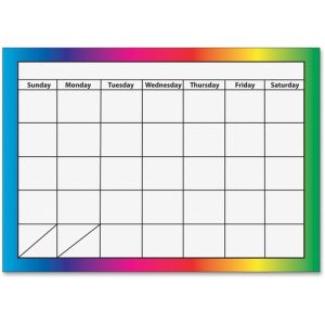 Ashley Productions, Inc.  Dry Erase Magnetic Calendar, 1-Month, Multi