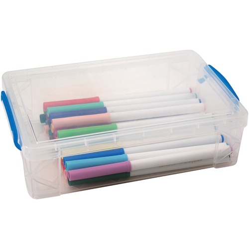 Advantus Corp. Large Pencil Box, Clear