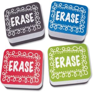 Ashley Productions, Inc. Mini Whiteboard Erasers Chalk, 2"x1-1/2"x3/4", 10/PK, MI