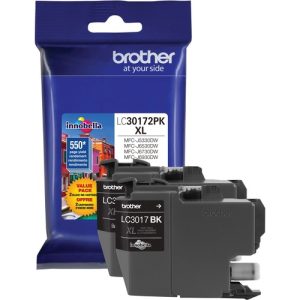 Brother  Ink Cartridge, f/ MFC-J5330DW, 550 Page Yield, 2/PK, BK