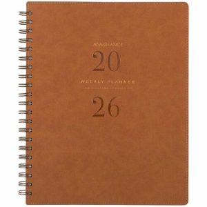 AT-A-GLANCE  Planner,Weekly/Monthly,13-Mth,Jan-Jan,8-1/2"x11",BNw/Bronze