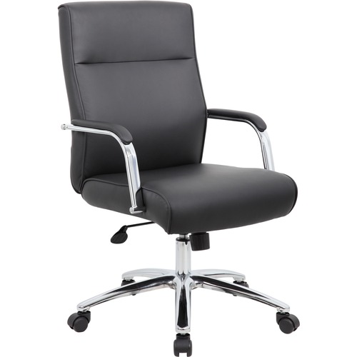 Boss Office Products Conference Chair, CaressoftPlus, 27"Wx30"Dx40"H, Black