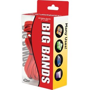 Alliance Rubber Company  Big Rubber Bands, 117B, 7-1/2"x1/8", 48/PK, Red
