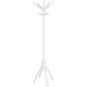 Alba, Inc  Coat Stand,Wood,5 Double Pegs,4'Base,71"H,White