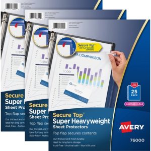 Avery  Sheet Protectors,Super Hvywt,25/PK,3PK/BD,Diamond Clear