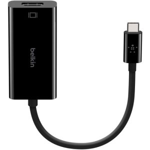 Belkin  Adapter, USB-C to HDMI, 4K, 60HZ, 1/2"Wx2-7/10"Lx8"H, BK