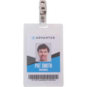 Advantus Corp. Card Holders,Self-Lamin,Vert,2-1/4"x3-1/2"Insert,25/PK,CL