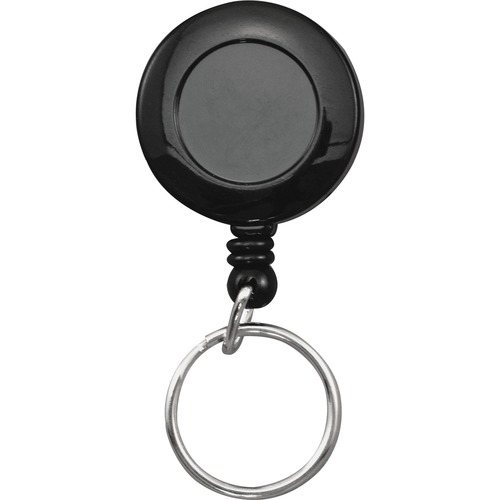 Advantus Corp. Badge Reels w/Ring, 30"Extension, 12/BX, Black