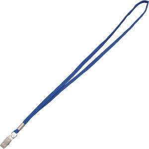 Advantus Corp. Lanyards, w/Metal Clip, 3/8"Thick, 36"L, 100/Box, Blue