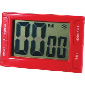 Ashley Productions, Inc.  Digital Timer, Magnetic Backing, 2"Wx3/4"Lx3-3/4"H, Red