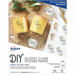 Avery  Self-adhesive Paper,Inkjet,8-1/2"x11",7/PK,6PK/CT,Glossy CL