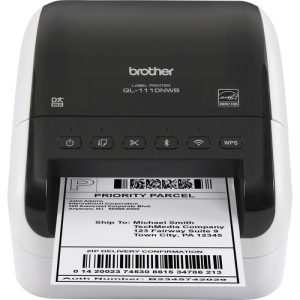 Brother  Label Printer,Wireless,Wide-format,Thermal,300 dpi,WE/BK