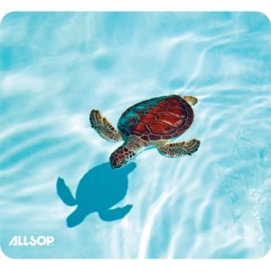 Allsop  Mousepad,Turtle,NonSkid,Recy,Fabric&Rubber,8"x8.75",GN