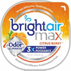Bright Air  Odor Eliminator Gel, Citrus, 8 oz, 5"x5"x1-4/5", Orange