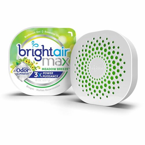 Bright Air Odor Eliminator Gel, Meadow Breeze, 8 oz, 5"x5"x1-4/5", GN