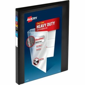 Avery  View Binder,Heavy-duty,Slant Ring,1/2" Cap,Letter-size,BK