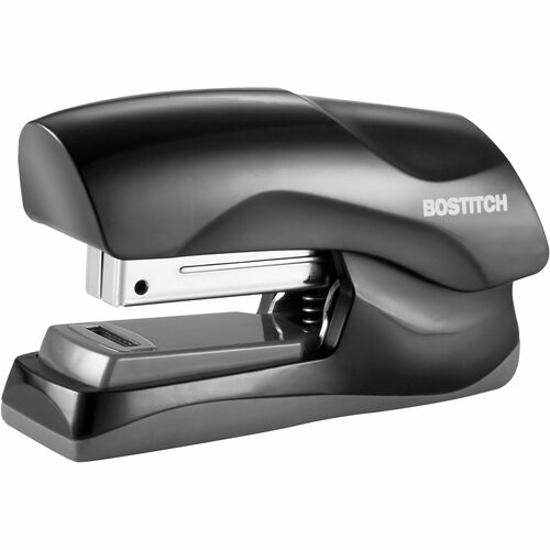 Bostitch (Stanley Bostitch) Stapler, 40-Sheet, Half Strip, Flat Clinch, Black
