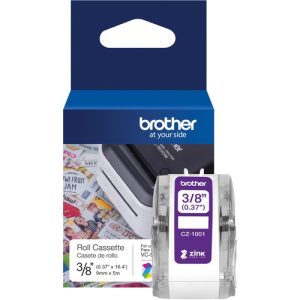Brother Labels, ZINK Zero Ink, Continuous-Length, 3/8"x16.4', White