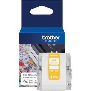 Brother Labels, ZINK Zero Ink, Continuous-Length, 3/4"x16.4', White