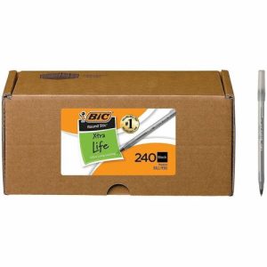 Bic  Ballpoint Pen, Extra Life, 240/CT, Black