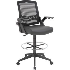 Boss Office Products Drafting Stool,Adjustable,Gas Lift,23-1/2"x27"x44-1/2",BK