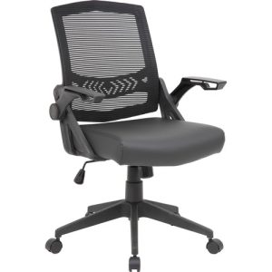 Boss Office Products  Task Chair,Mesh Back,Adjustments,24"x26-1/2"x36-1/2", BK