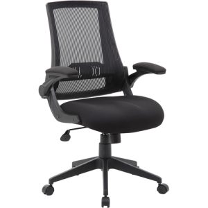 Boss Office Products  Task Chair,Flip-Up Arms,Mesh,TiltTension,27"x27"x41",BK