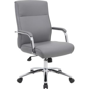 Boss Office Products  Conference Chair, CaressoftPlus, 27"Wx30"Dx40"H, Gray