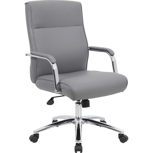 Boss Office Products Conference Chair, CaressoftPlus, 27"Wx30"Dx40"H, Gray