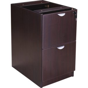Boss Office Products  Full Pedestal, F/F, 16"Wx22"Dx28-1/2"H, Mocha