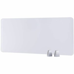 Boss Office Products  Privacy Panel, Plexiglass, 33-1/2"Wx1/5"Dx15-3/5"H, Silver