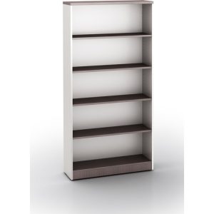 Boss Office Products  Bookcase, Simple System, 35-2/5"x11-4/5"x71",Driftwood/White