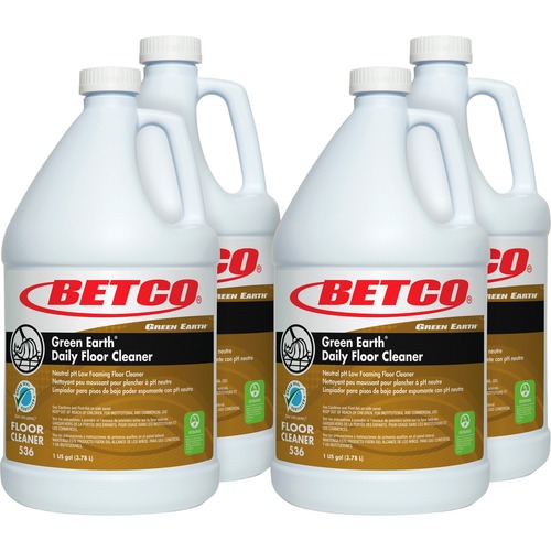 Betco Corporation Floor Cleaner, Foaming, Neutral pH, 1 Gallon, 4/CT, Yellow