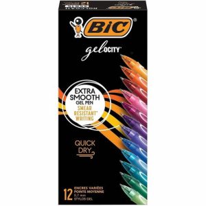 Bic  Pens, Gel, 0.7mm, Quick Dry, AST