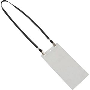 Advantus Corp. Badge Holder, 3-Slot, 4"Wx8"Lx3/50"H, 5/PK, Clear/Black