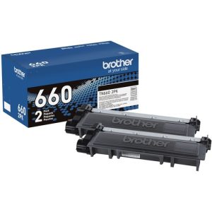 Brother  Toner Cartridge, 2600 Page Yield, 2/BX, Black