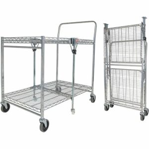 Bostitch (Stanley Bostitch)  Utility Cart, Folding, 37-1/2"Wx23-1/2"Lx39"H, Chrome
