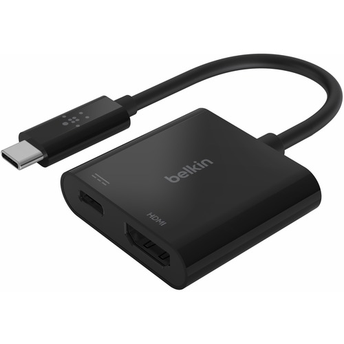 Belkin USB Charge Adapter, USB-C to HDMI, 2-3/10"x7-1/2"x3/5", BK