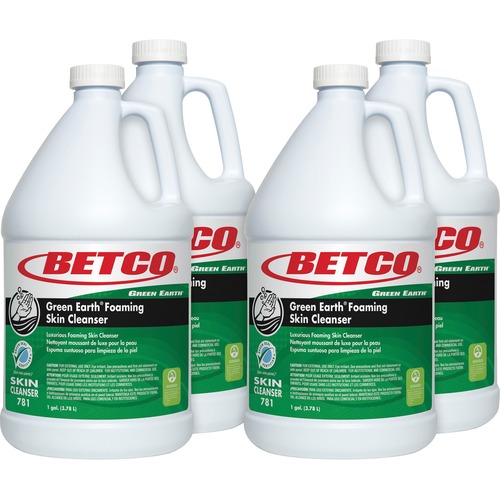Betco Corporation Skin Cleanser, Foaming, Green Earth, 1 Gal, 4/CT, Green