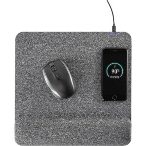 Allsop  Mousepad, Wireless Charging, 11-1/2"Wx11-3/4"Lx3/4"H, Gray
