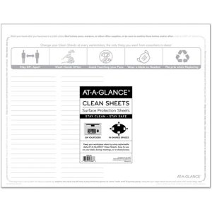 AT-A-GLANCE  Surface Protection Sheets, 22"x17", 25/PK, White
