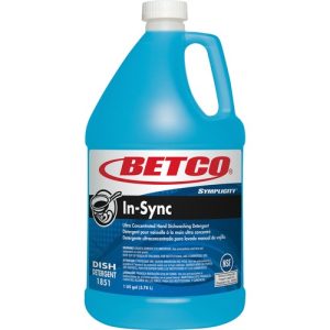 Betco Corporation  Dishwashing Detergent, Manual, Liquid, 1Gal, Blue