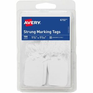 Avery  Marking Tags,Cardstock,Strung,1-3/4"x1-3/32",100/PK,36/CT,WE