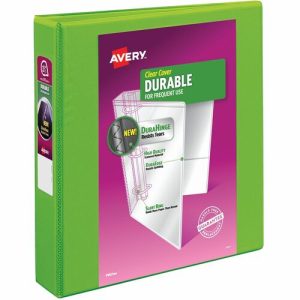 Avery  View Binder,Slant Ring,DuraHinge,1-1/2" Cap,6/CT,Green