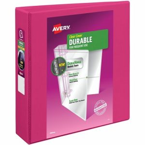 Avery  View Binder,Slant Ring,DuraHinge,2" Cap,6/CT,Pink