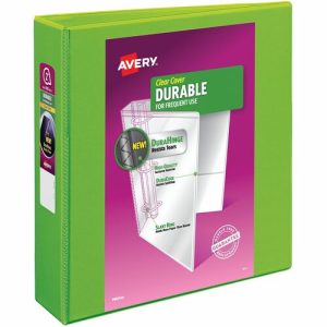 Avery  View Binder,Slant Ring,DuraHinge,2" Cap,6/CT,Green
