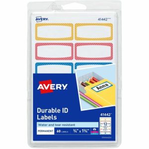 Avery  Labels,TrueBlock,w/BE/OE/YW Borders,3/4"x1-3/4",1080/CT,WE